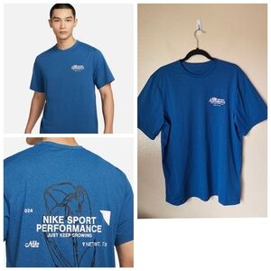 Nike Dri Fit UV Hyverse T Shirt Blue Size Medium